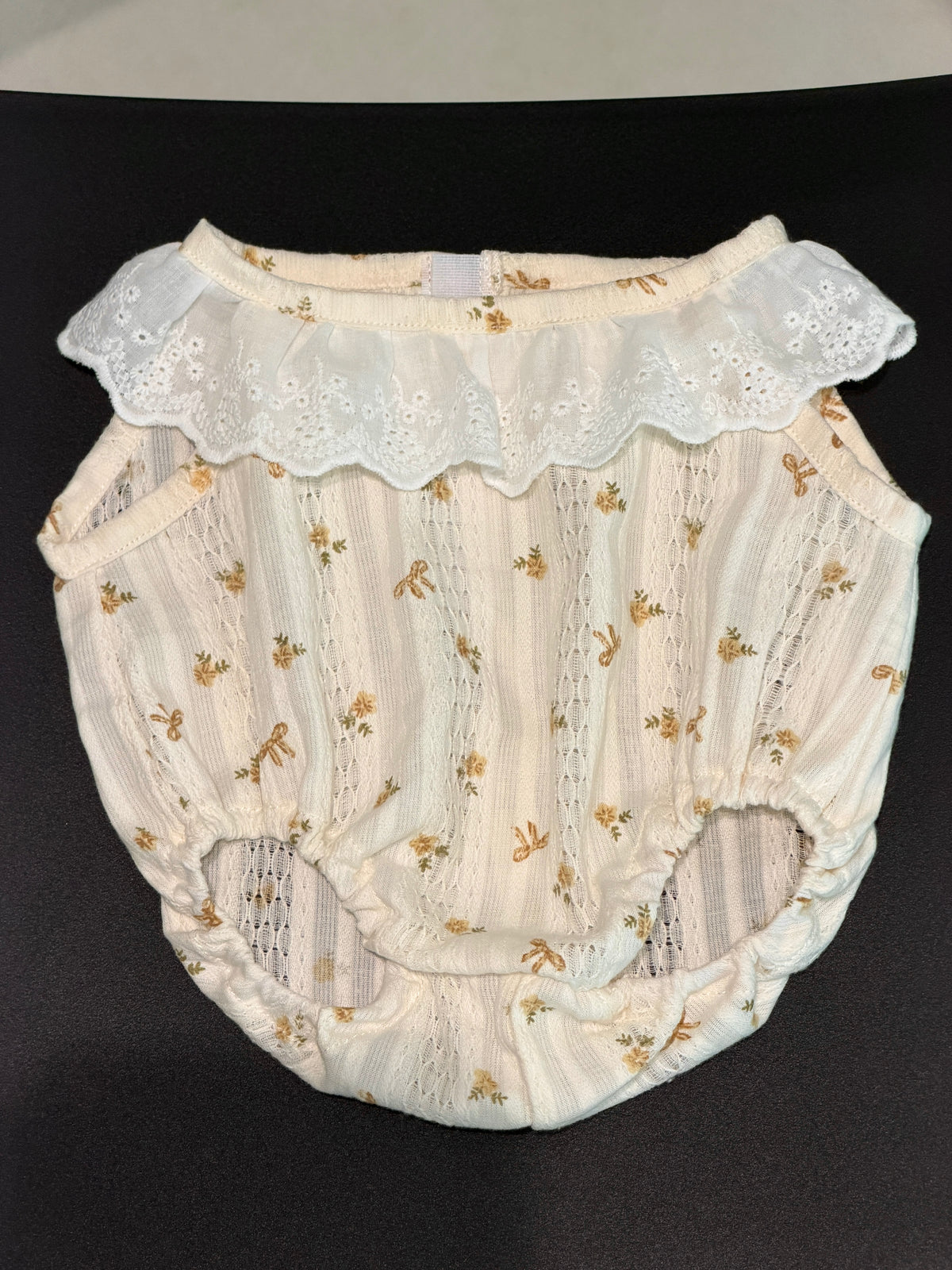 Vintage Floral Lace Plushie Romper Dress (Dress Only)