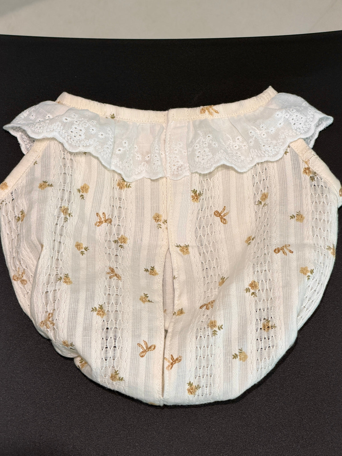 Vintage Floral Lace Plushie Romper Dress (Dress Only)