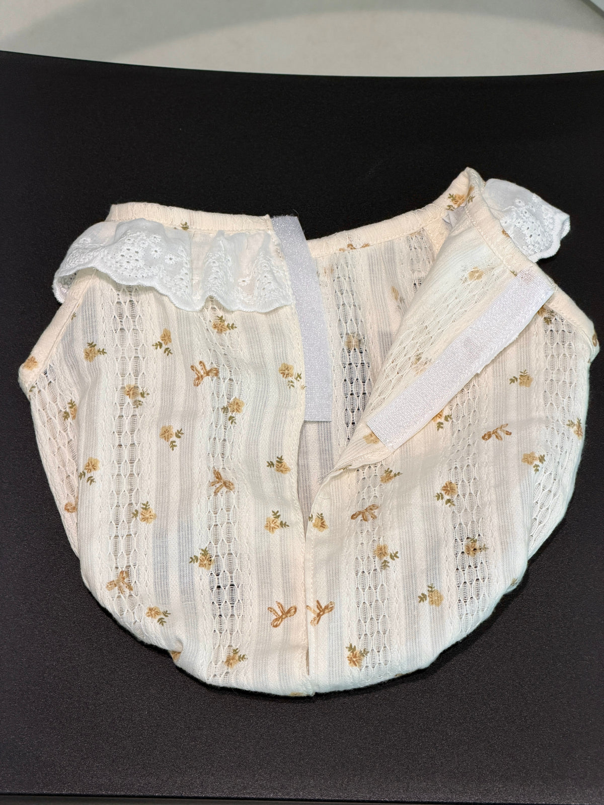 Vintage Floral Lace Plushie Romper Dress (Dress Only)