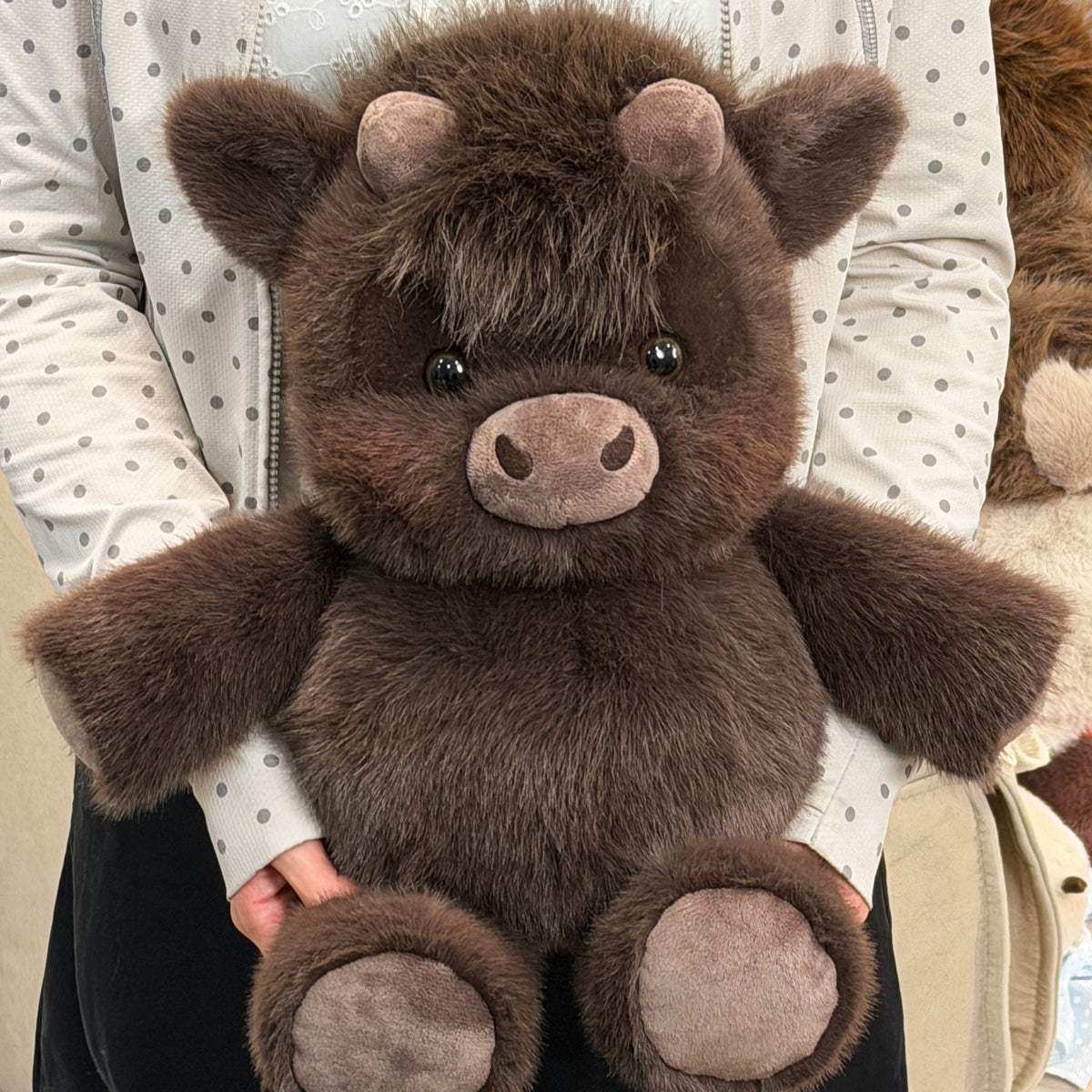 Running Scottish Highland Cow Stuffed Animal