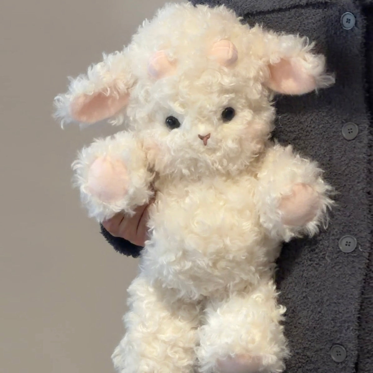 Running Curly Lamb Stuffed Animal
