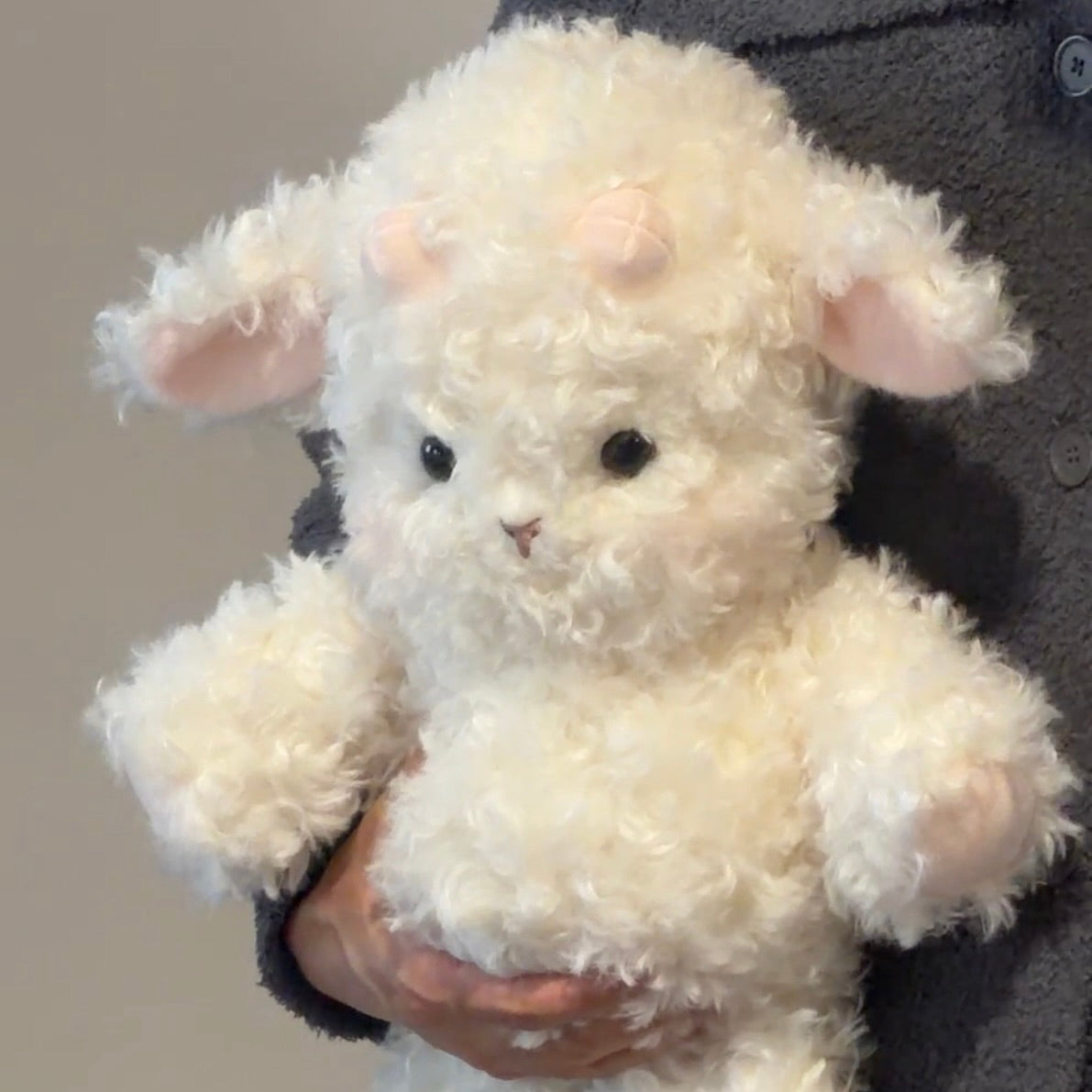 Running Curly Lamb Stuffed Animal