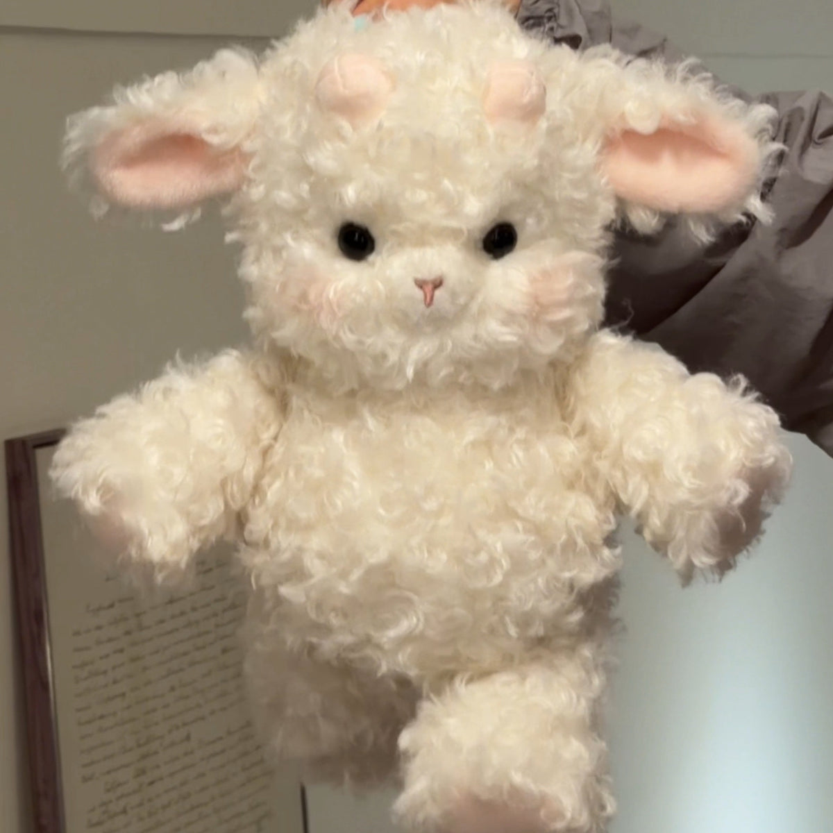 Running Curly Lamb Stuffed Animal