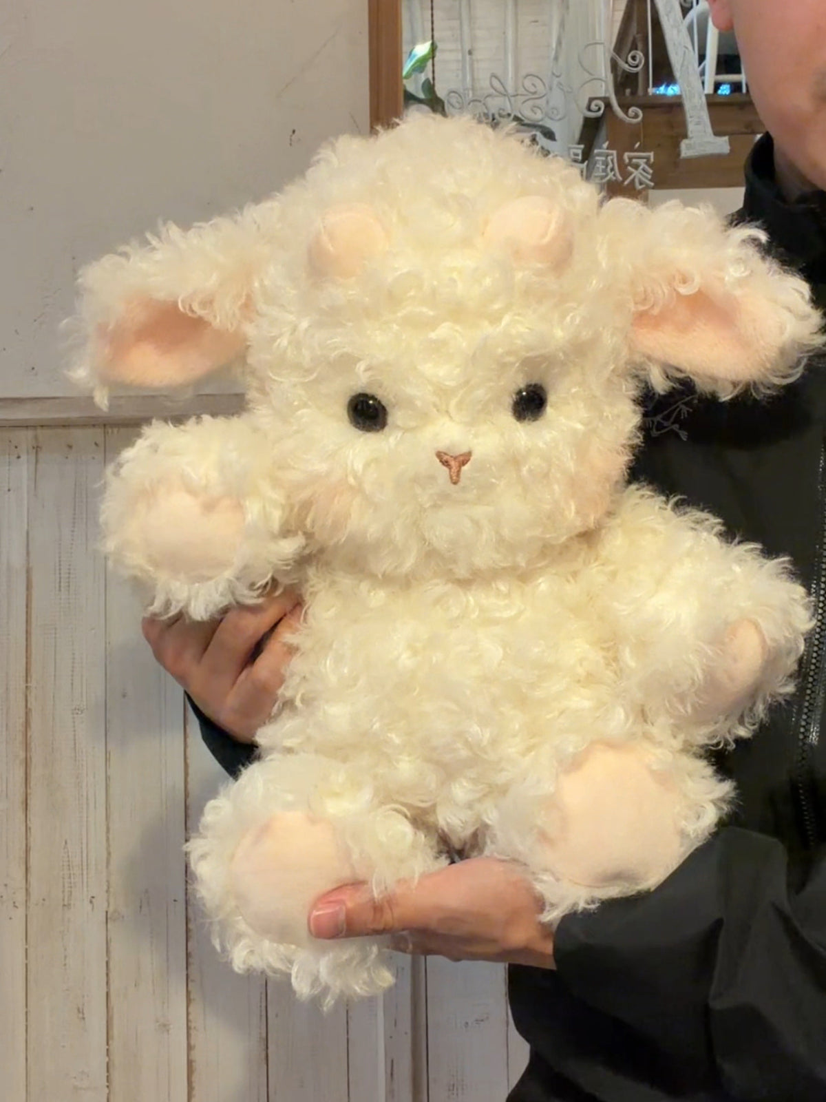 Running Curly Lamb Stuffed Animal