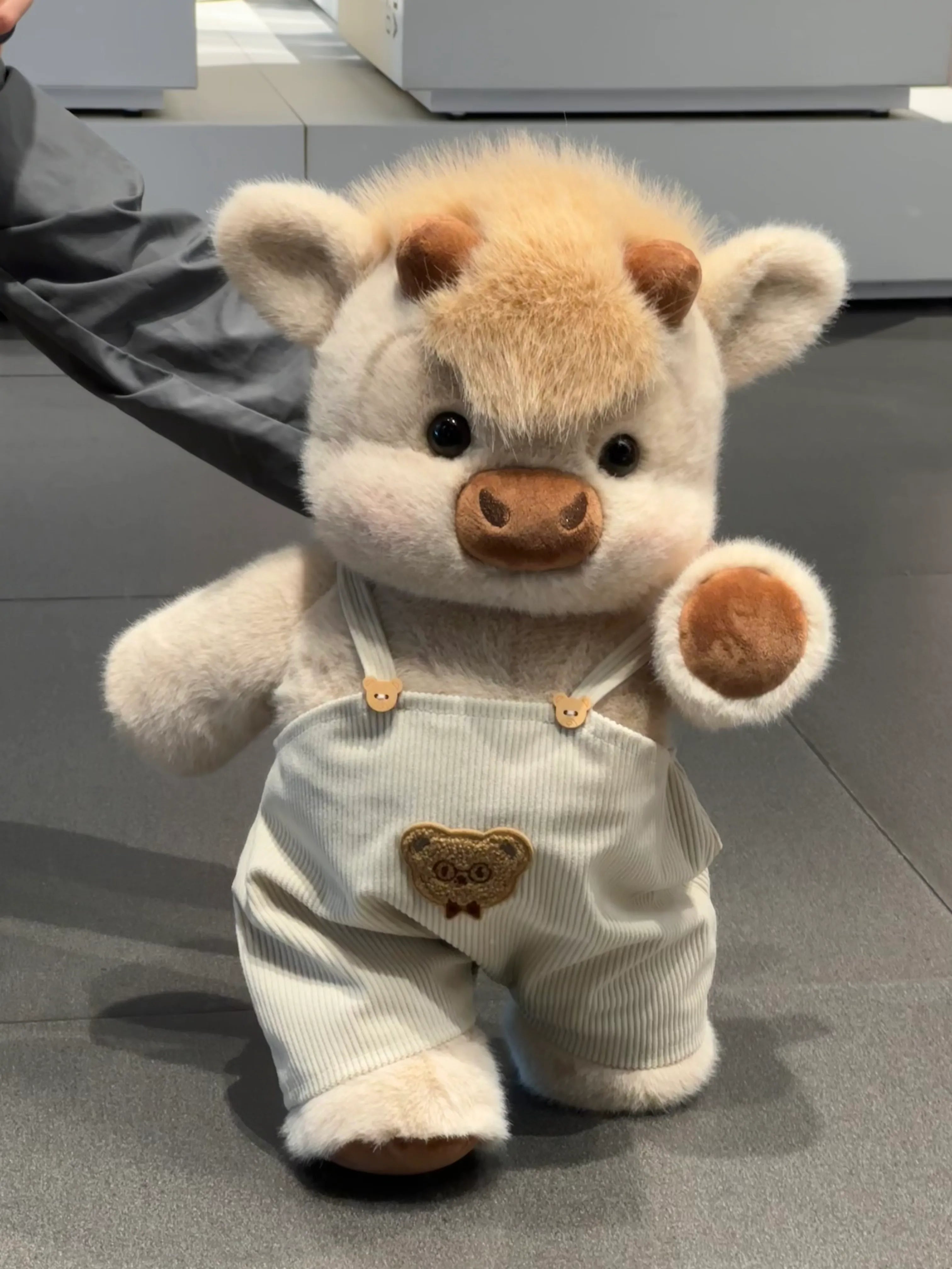 Cream Teddy Plushie Overalls (Outfit Only)