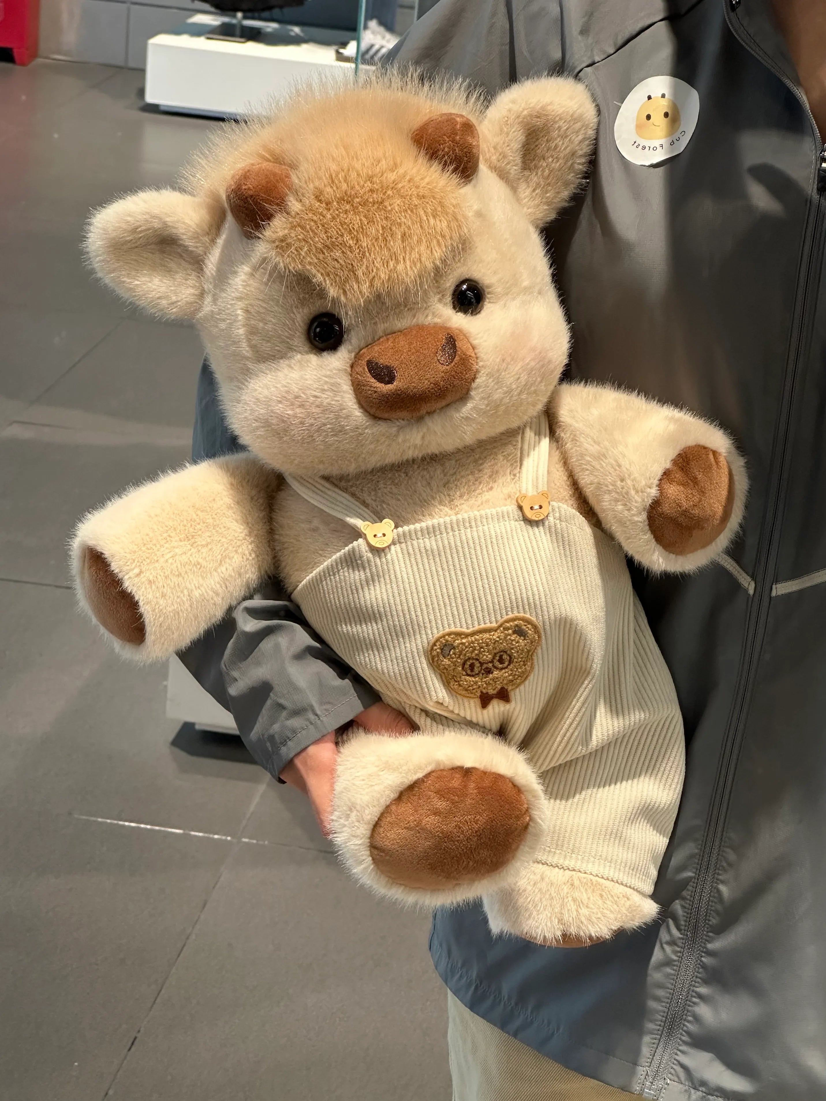 Cream Teddy Plushie Overalls (Outfit Only)