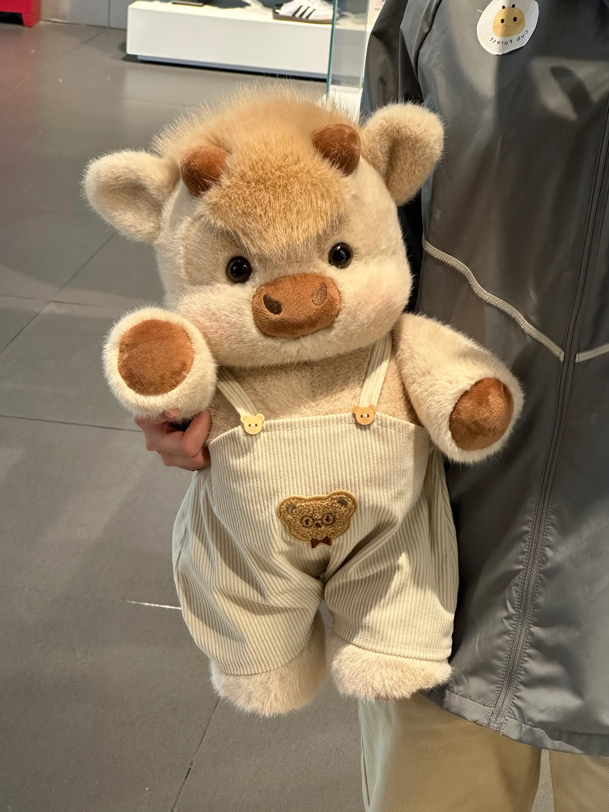 Cream Teddy Plushie Overalls (Outfit Only)