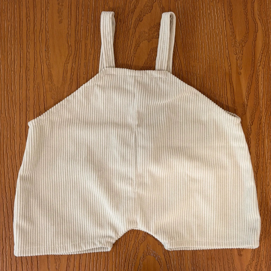 Cream Teddy Plushie Overalls (Outfit Only)