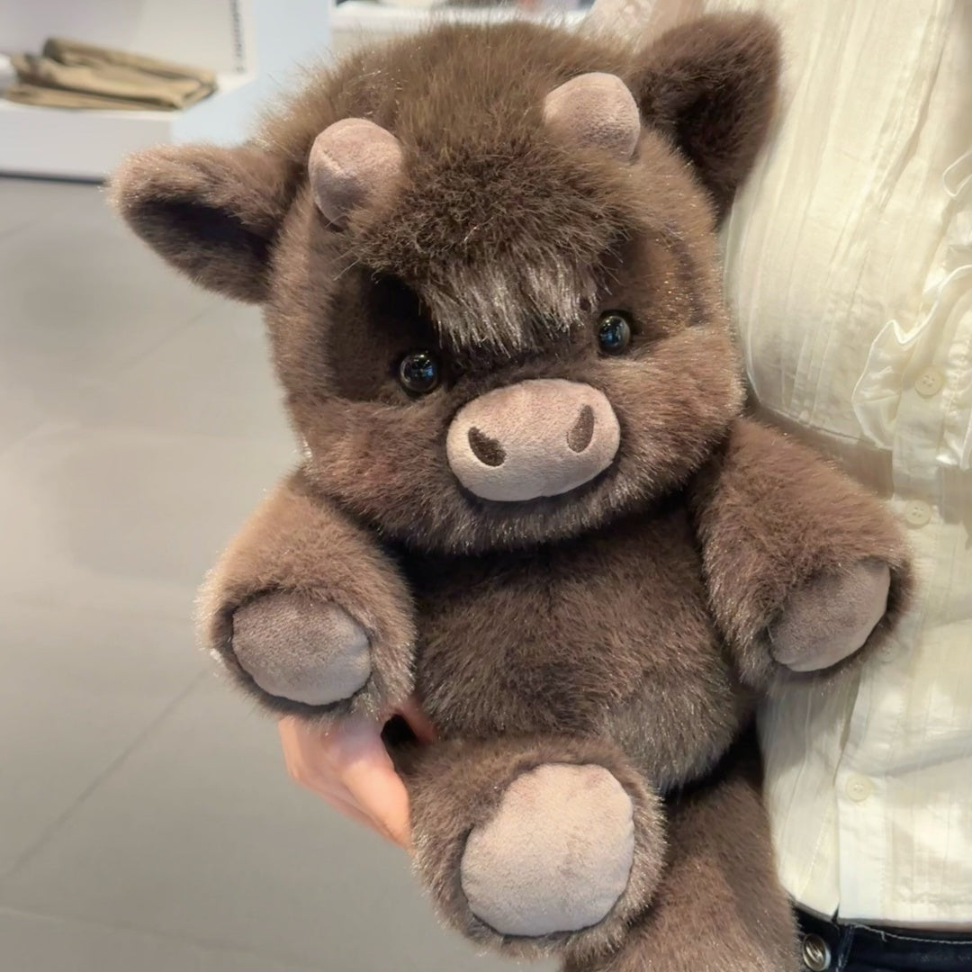 Running Scottish Highland Cow Stuffed Animal