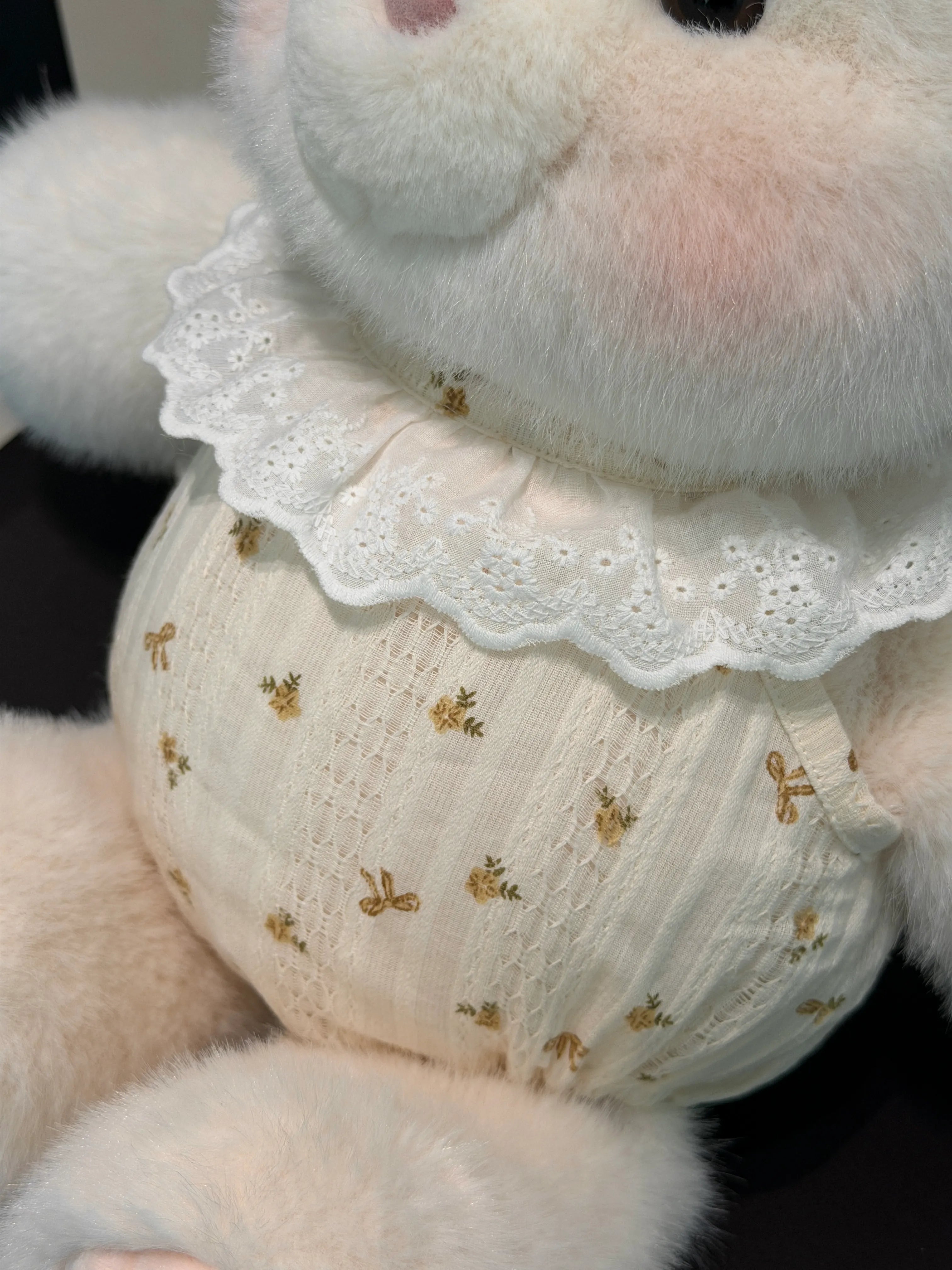 Vintage Floral Lace Plushie Romper Dress (Dress Only)