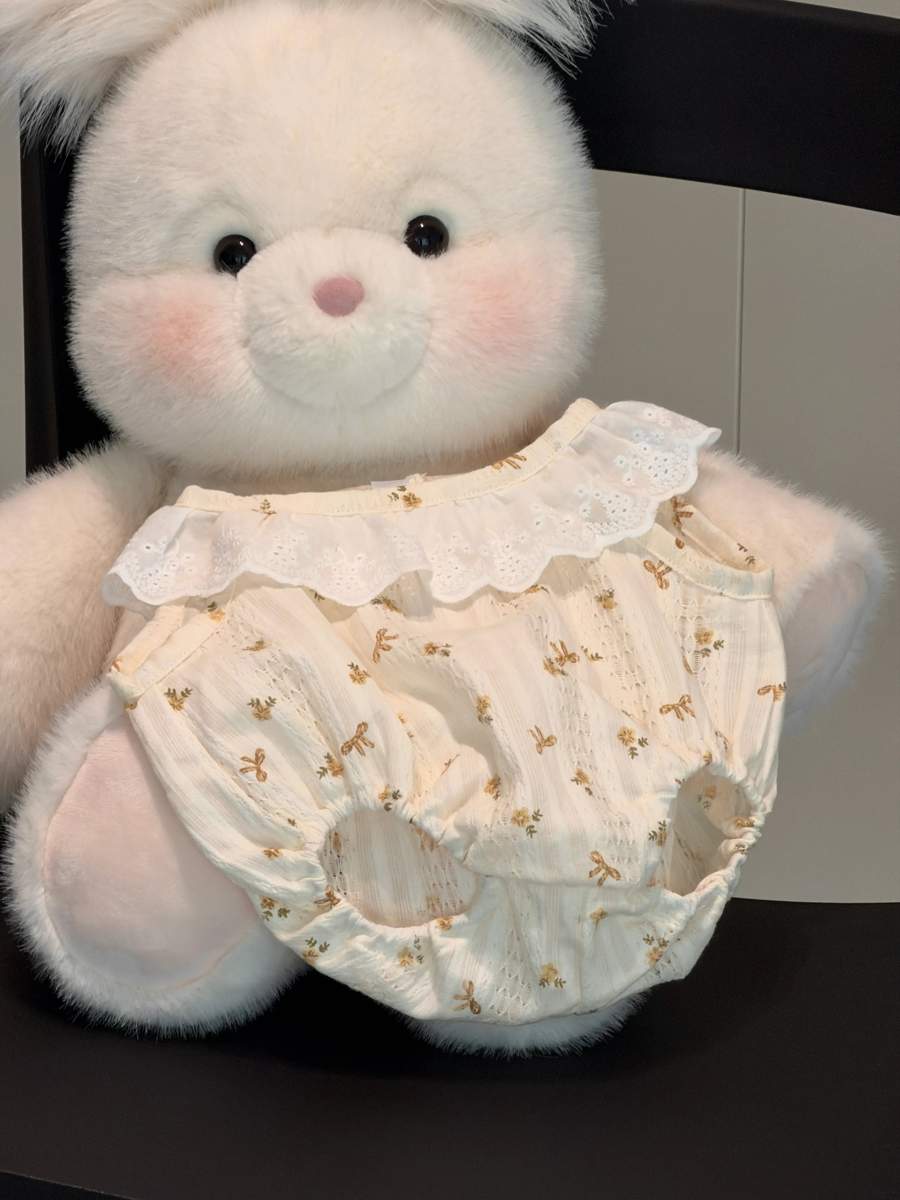 Vintage Floral Lace Plushie Romper Dress (Dress Only)