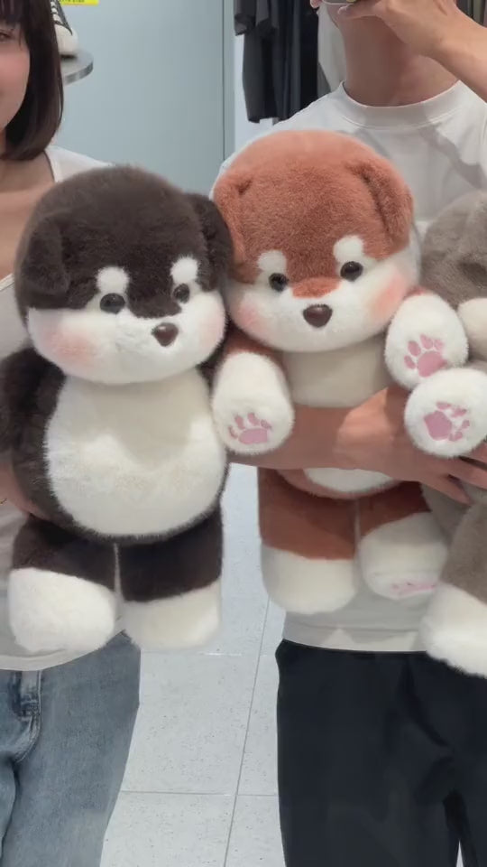 Cute Running Alaskan Malamute Stuffed Animal